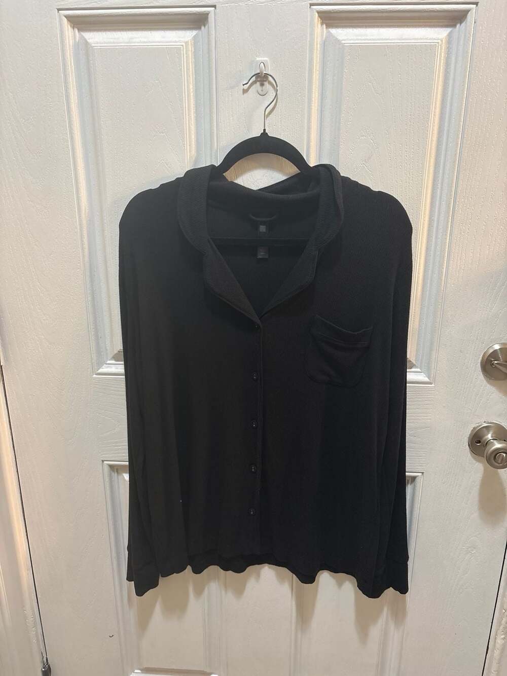 SKIMS Soft Lounge Sleep Top Onyx Black Size Large